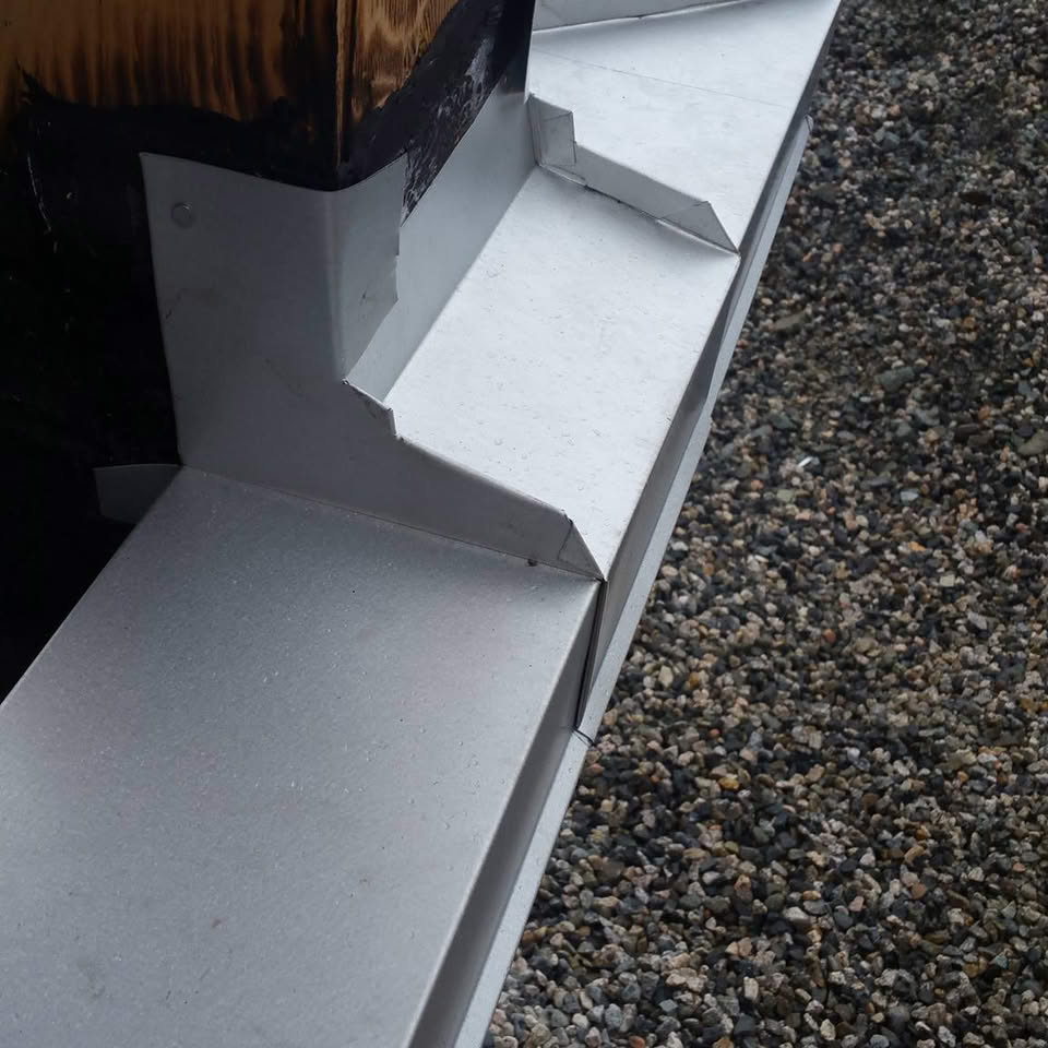 Custom sheet metal flashing installed by Roofking on a Lower Mainland roof
