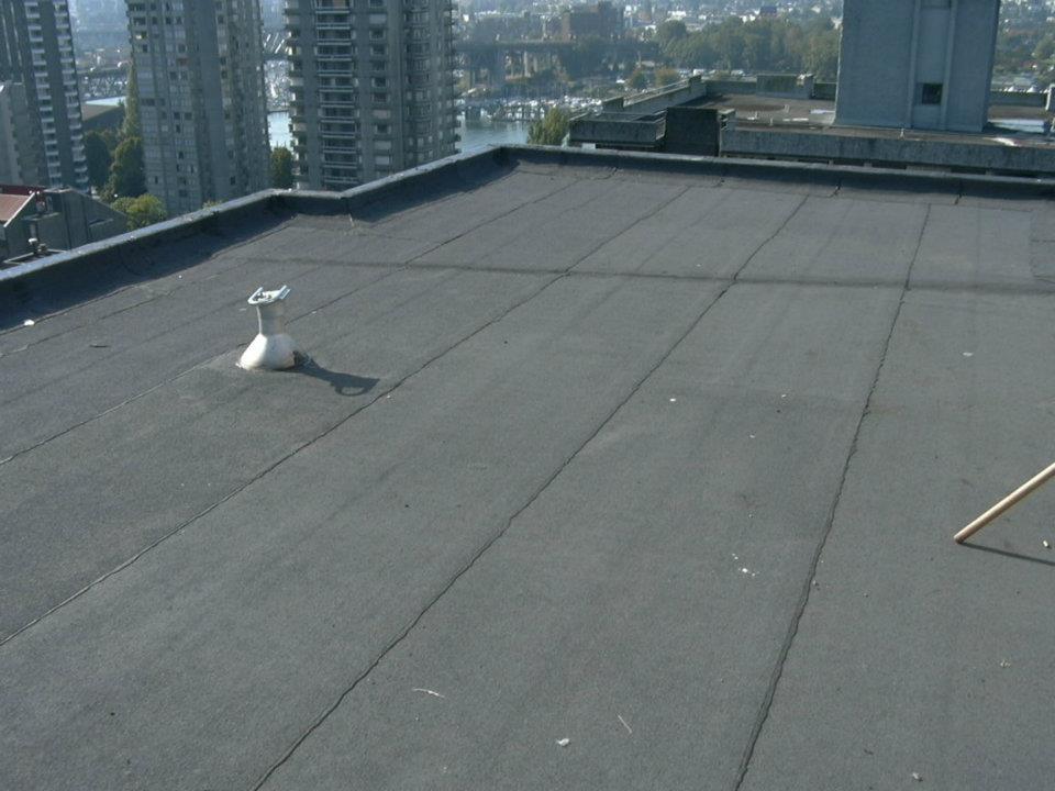 High-rise torch-on flat roof overlooking False Creek — Roofking project in Vancouver, BC